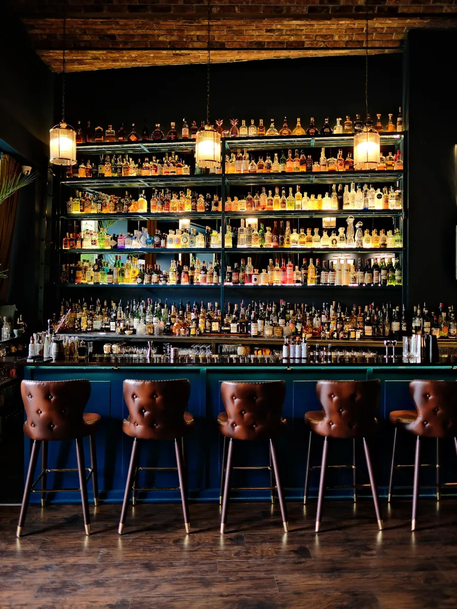 The Sippers back bar with hundreds of spirits